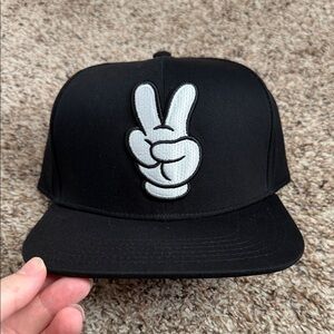 NWT Mickey Mouse Peace Sign Baseball Cap for Adults - Disneyland